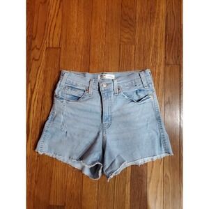 Signature Gold Levi Strauss Heritage High Rise Blue Jean Shorts Size 6-W28
